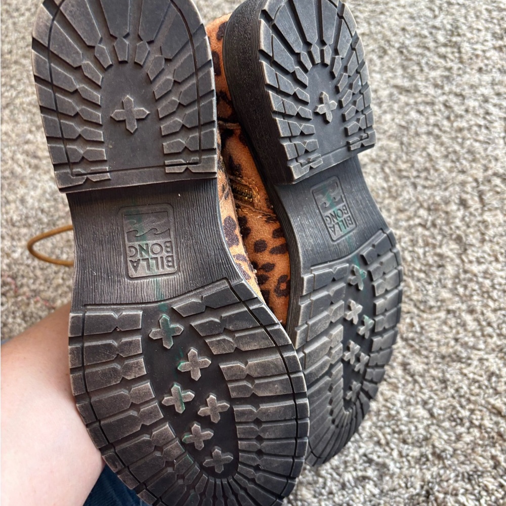 Billabong Leopard Print Lace and Zip Booties - Picture 10 of 12